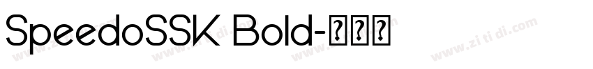 SpeedoSSK Bold字体转换